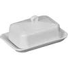 Image de Beurrier rectangulaire 250g - porcelaine - blanc