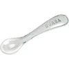 Image de BÉABA, Cuillère en Silicone Bébé/Enfant, 2ème Âge, Dès 10 mois, Souple, Bout arrondi, Manche Ergonomique, Manche court et arrondi, Prise en main facile pour Bébé, Light Mist