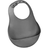 Image de BÉABA, Bavoir pour Bébé en Silicone Imperméable, Tour de cou ajustable, Large poche rattrape aliments, Souple, Léger, Ultra doux, Facile à nettoyer, Mineral