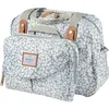 Image de Sac à langer - BÉABA - Genève - cherry blossom - grande contenance - attaches poussette - accessoires inclus