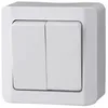 Image de Interrupteur double va-et-vient 10 A blanc brillant