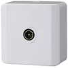 Image de Prise TV simple en plastique blanc brillant