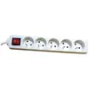 Image de Bloc 5x2P avec interrupteur 3G1 - 1.5 m ELECTRALINE - Blanc