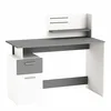 Image de Bureau Moderne Style Contemporain Platon   1 Tiroir / 1 Niche / 1 Porte, Blanc/Gris Foncé