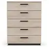 Image de Commode 5 tiroirs WATSON coloris chêne