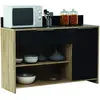 Image de Demeyere Cracco A10 Buffet. Dim. 123 * 40 * 85H cm. melamina. chêne Brut et Noir.