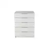 Image de Commode 5 tiroirs SPACE coloris blanc