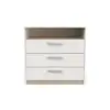 Image de Commode 1 niche 3 tiroirs WATSON coloris chêne kronberg/blanc