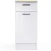 Image de Meuble bas de cuisine 40 cm 1 porte 1 tiroir BIANCO