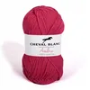 Image de Laines Cheval Blanc - AMBRE fil à tricoter 70% viscose issu de la fibre de bambou 30% coton 50g - 150m de fil pour le tricot été ou le tricot bébé
