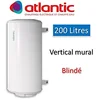 Image de Atlantic 021120 Chauffe-eau blindé mural vertical monophasé 200 L 2200 W