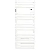 Image de Sèche-serviettes électrique style et confort Adelis 2000 Watts, Blanc Carat, Le séchage rapide des serviettes grâce aux larges lames plates, Le confort réactif avec le mode Boost
