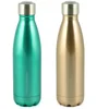 Image de Yoko Design Bouteille Isotherme Double Paroi en Acier Inoxydable, sans BPA, Gourde réutilisable éco-responsable pour Eau, Sport, Enfant, Bureau, Voyage 260/500/750 mL, Pailleté or, 1382