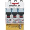 Image de LEGRAND | Multipack 3 MCB 10A, Lot De 3 Disjoncteurs DNX³, Visualisation Immédiate Du Circuit Défaillant, Arrivée Haute Et Sortie Basse Par Bornes À Vis, Alimentation Par Peigne Ou Câble