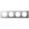 Image de Plaque LEGRAND Céliane 4 postes métal aluminium
