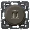 Image de Mécanisme de prise double chargeur USB Legrand Céliane graphite