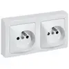 Image de Double prise 2P+T avec boîtier - blanc LEGRAND