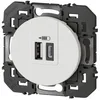 Image de Double chargeur USB 1 Type-A + 1 Type-C DOOXIE 3A finition blanc