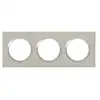 Image de Plaque LEGRAND Dooxie 3 postes carrée plume