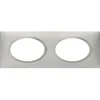 Image de LEGRAND Plaque 3 postes aluminium, Dooxie, carrée, mat, à encastrer | 3 postes, effet aluminium mat, carré, 229x87mm, montage horizontal ou vertical, plastique sans halogène, fixation à clipser