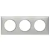 Image de Plaque carrée dooxie 3 postes finition effet aluminium