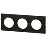 Image de Plaque de finition 3 postes Legrand Dooxie 6 008 63 coloris noir velours l.229 x P.10 x H.87 mm