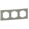 Image de Plaque LEGRAND Dooxie 3 postes carré inox