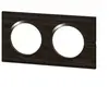 Image de Plaque de finition 2 postes Legrand Dooxie 6 008 82 coloris bois ébène avec bague noire brillante l.158 x P.10 x H.87 mm