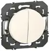 Image de Interrupteur LEGRAND Dooxie va-et-vient 10A + poussoir 6A blanc