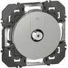 Image de Legrand - Prise TV type F à visser dooxie finition alu - emballage blister, Aluminium