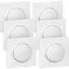 Image de LEGRAND - Interrupteur Mural ou Va-et-vient 10AX dooxie + Plaque Carrée - Commande d'Éclairage Complète - Prêt à Installer - Fabriqué En France - Blanc - Lot de 6