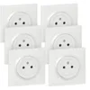 Image de LEGRAND - Prise Electrique Murale 16A avec Terre dooxie Surface + Plaque Carrée - Prise 2P + T Affleurante avec Fond Rétractable - Fabriqué En France - Blanc - Lot de 6