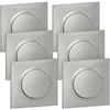 Image de LEGRAND - Interrupteur Mural ou Va-et-vient 10AX dooxie + Plaque Carrée - Commande d'Éclairage Complète - Prêt à Installer - Fabriqué En France - Alu - Lot de 6