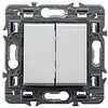 Image de Interrupteur double Legrand 741344 série Valena Next couleur aluminium