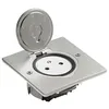 Image de Legrand 089760 Prise de Sol Simple Surface avec Platine Carrée, 2P+T, 16A, 250V, Inox