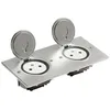 Image de Legrand 089768 Prise de Sol Double Surface avec Platine Rectangulaire, 2P+T, 16A, 250V, Inox