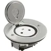 Image de Legrand 089770 Prise de Sol Simple Surface avec Platine Ronde, 2P+T, 16A, 250V, Inox