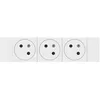 Image de Triple prise de courant 3x2P+T Surface blanc Soluclip pour goulotte Mosaic à clippage direct 6 modules - LEGRAND