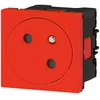 Image de Legrand 077118L Prise de Surface Mosaic Link Raccordement Latéral, Courant 2P+T, 2 Modules, Rouge
