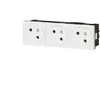 Image de Legrand 077143L Triple Prise de Surface Mosaic Link Raccordement Latéral, Courant 2P+T, 6 Modules, Blanc