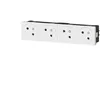 Image de Legrand 077144L Quadruple Prise de Surface Mosaic Link Raccordement Latéral, Courant 2P+T, 8 Modules, Blanc