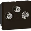 Image de Legrand - Prise TV-R-SAT DAB+ Mosaic 2 modules - noir mat