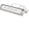 Image de Multiprise 3 prises + 1 x USB-A + 1 x USB-C Legrand blanc et aluminium 1 m