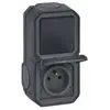 Image de Prise avec interrupteur va-et-vient Legrand Plexo anthracite
