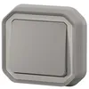 Image de bouton poussoir - no - gris - encastré - legrand plexo 069820l