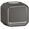Image de Bouton poussoir NO LUMINEUX avec voyant LEGRAND étanche Plexo Anthracite 10A IP55 IK08 livré complet pour fixation saillie