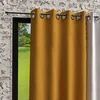 Image de Soleil d'ocre, Bohème Rideaux Oeillets, Microfibre lavé, Moutarde, 140x250 cm