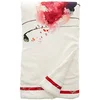 Image de Soleil d'ocre 512226 Coquelicot Plaid Polaire imprimé/Sherpa Polyester Blanc 130 x 150 x 1 cm