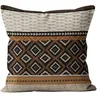Image de Soleil d'ocre Store Coussin 40X40 CM Orion Chocolat ET Nature BRODÉ, Effet Soie Sauvage