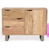 Image de Bois & Chiffons - Buffet 3 tiroirs acacia forest brut - 117x45x85 cm OS